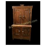 American Primitive Miniature Step-back Cupboard