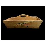 Large Folk Painted Cutlery Tray