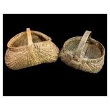 Two Diminutive Antique Egg Baskets