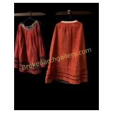 Two Homespun Woven Skirts