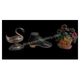 3 Assorted Cast Iron Antique Doorstops