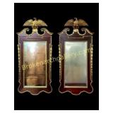 Pair Federal Style Mahogany and Gilt Mirros