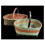 Two Painted Country Baskets