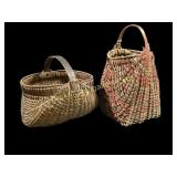 Two Woven Country Baskets