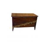 Diminutive Walnut Post & Panel Blanket Box