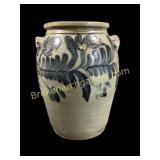 Salt Glazed Cobalt Decorated Crock