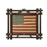 God Bless America Tramp Art Frame
