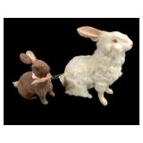 Two Vintage Easter Bunny Candy Containers