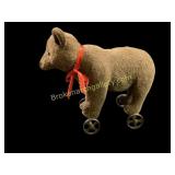 Mohair Bear on Wheels