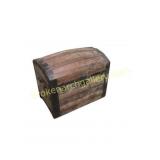 Wooden Domed Steamer Trunk With Tray