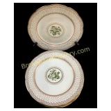 Set of Cauldon Porcelain Plates