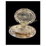 Three Silver Plate Trays
