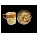 Salt Glaze Tankard, Cigar Band Plate