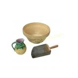 Ceramic Bowl, Pineapple Pitcher, and Scoop