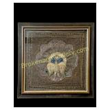 Framed Burmese Kalaga Tapestry
