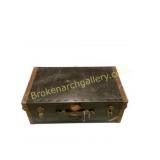 Black Steamer Trunk With Floral Lining
