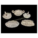 Five Pieces Cut Glass