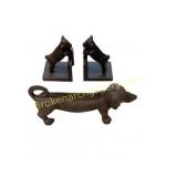 Cast Iron Dachshund and Bookends