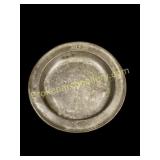 Early Pewter Plate, Dated 1766