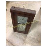 Wood Frame Wall Clock with Glass Panels