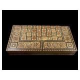 Vintage Egyptian Backgammon Game Board