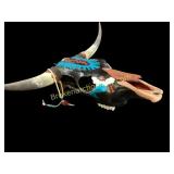Painted Steer Skull