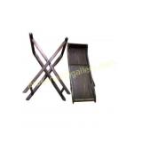 Wooden Folding Stand and vintage toboggan