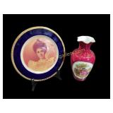 Porcelain Vase, Collectors Plate