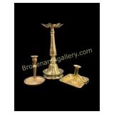 Three Brass Candlesticks