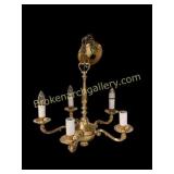Brass Hanging Light Fixture