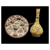 Royal Doulton Plate, German Pottery Vase