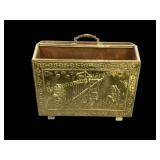 Vintage Brass Magazine Rack
