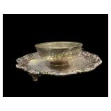 Silverplate Tray, Moorish Silver Plate Bowl