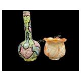 Webb Glass Vase, Steuben Lamp Shade