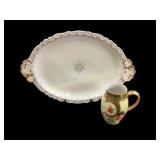 Limoge Platter, Picard Signed Ewer