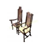 Wooden Armchairs with Cane Backs