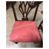 Three Mahogany Chairs with Upholstery