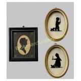 19th. Century Silhouette, Pair Vintage Silhouettes