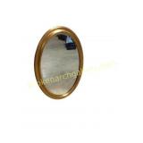 Oval Wall Mirror with Gold Frame