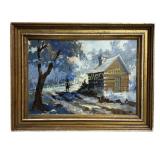Vintage Landscape Painting, Jon Franklin