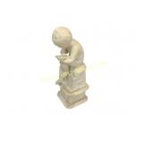 Carved Alabaster Figure of Child Writing