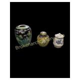Three Decorative Ceramic Jars