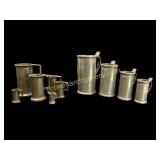 Two Sets Pewter Measures