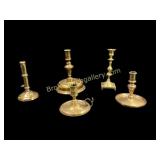 Collection of Brass Candlesticks