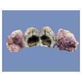 Amethyst Geode Bookends