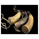 Three Antique Powder Horns