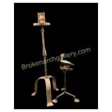 Two Antique Iron Lighting Devices