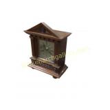 Wood Mantel Clock With Glass Door