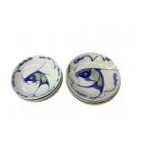 Ceramic Plates with Fish Design