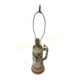 German Ceramic Stein Lamp Base